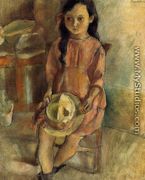 Little Girl with a Hat - Jules Pascin