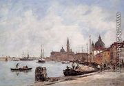 Venice, the Dock of the Guidecca - Eugène Boudin