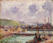 View of Duquesne and Berrigny Basins in Dieppe - Camille Pissarro