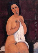 Seated Nude with Shift - Amedeo Modigliani