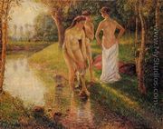 Bathers - Camille Pissarro