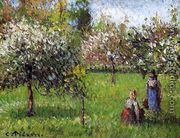Apple Blossoms, Eragny - Camille Pissarro
