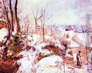 A Cottage in the Snow - Camille Pissarro