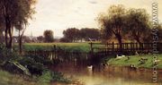 Ducks by a Pond - Samuel Colman