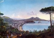 The Bay of Naples with an American Frigate - Nicolino Calyo