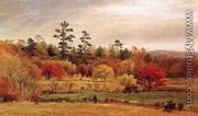 Conversation at the Fence - Jasper Francis Cropsey