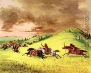 Battle between Sioux and Sauk and Fox - George Catlin