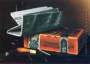 Still Life with Cigar, Pipe, New York Herald and Wiine Glass - William Michael Harnett