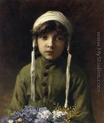 The Little Flower Girl - Charles Sprague  Pearce