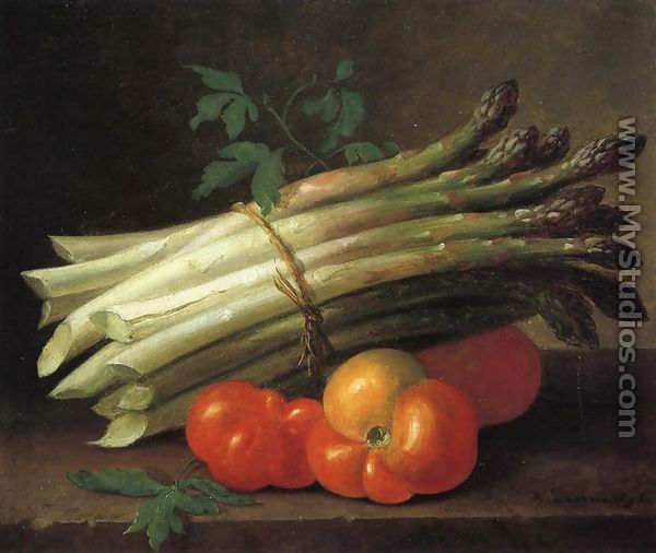 Still Life with Asparagus and Tomatoes - Paul Lacroix