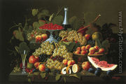 Still Life with Fruit and Champagne II - Severin Roesen