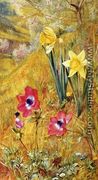 Anemones and Daffodils - Henry Roderick  Newman