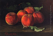 Table Top Still Life of Peaches - Edward Chalmers  Leavitt