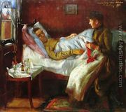 Franz Heinrich Corinth on His Sickbed - Lovis (Franz Heinrich Louis) Corinth