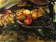 Still Life with Fruit and Wine Glass - Lovis (Franz Heinrich Louis) Corinth