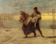 The Rescue - Honoré Daumier