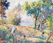 Girls in a Landscape near St. Tropez - Henri Lebasque