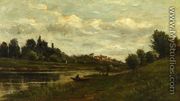 Fisherman on the Banks of the River - Charles-Francois Daubigny