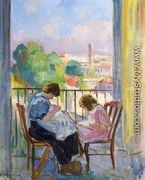 Girl Sewing at the Window - Henri Lebasque