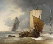 Fishing Boats in Stormy Seas (Fischkutter auf sturmischer See) I - Andreas Achenbach