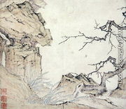 Narcissus, Plum Tree and Landscape - Lu Zhi