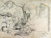 Study of a Mountain with Trees - James Ward