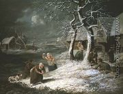 Peasants Snowballing, c.1790 - James Ward