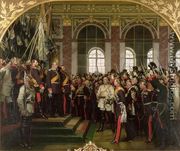 The Proclamation of Wilhelm as Kaiser of the new German Reich, in the Hall of Mirrors at Versailles on 18th January 1871, painted 1885 2 - Anton Alexander von Werner
