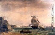 Men-O'-War and Small Craft at Portsmouth Harbour - Thomas Whitcombe