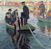 Church Goers in a Boat, 1909 - Carl Wilhelm Wilhelmson