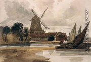 A Smock Mill on the Thames - Peter de Wint