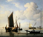 Calm Fishing Boats at low water, c.1660 - Willem van de, the Younger Velde