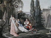 Louis XIV in pursuit of Louise de la Valliere who had taken refuge after a quarrel in 1662 with the king at the Carmelite convent at Chaillot - Horace Vernet