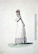 Elegant woman in an outdoor dress, illustration from Incroyables et Merveilleuses - Horace Vernet