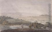 A Farmer Sowing, with a River Valley and Rolling Hills Beyond, c.1795 - Joseph Mallord William Turner