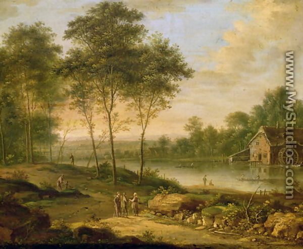 Landscape with a Mill - Johann Christian Vollerdt or Vollaert