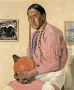 Portrait of a Man with a Pumpkin, c.1914-29 - Walter Ufer