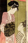 A Man Painting a Woman - Kitagawa Utamaro