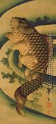 A Carp in a Swirl of Water - Katsushika II (Hokusen) Taito
