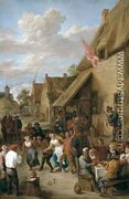 A Village Kermese with Peasants Merrymaking - David The Younger Teniers