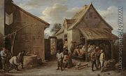 The Yard of an Inn - David The Younger Teniers