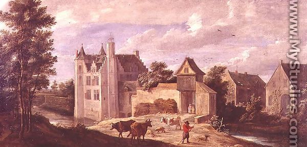 View of a Chateau - David The Younger Teniers