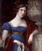 Lady in a Lace Bordered Blue Dress - Lorenzo Thewenti