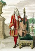 Gentleman playing the cello, published c.1688-90 - Jean Dieu de Saint-Jean