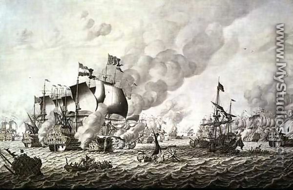 The Battle of La Hogue Barfleur, 19-24 May 1692  - Adriaen or Abraham Salm