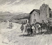 Mission Santa Ynez or Ines, Solvang, California, from the book The Century Illustrated Monthly Magazine, May to October, 1883 - Henry Sandham