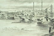 The Pei-Ho Bridge, August 1900 - Johann Nepomuk Schonberg