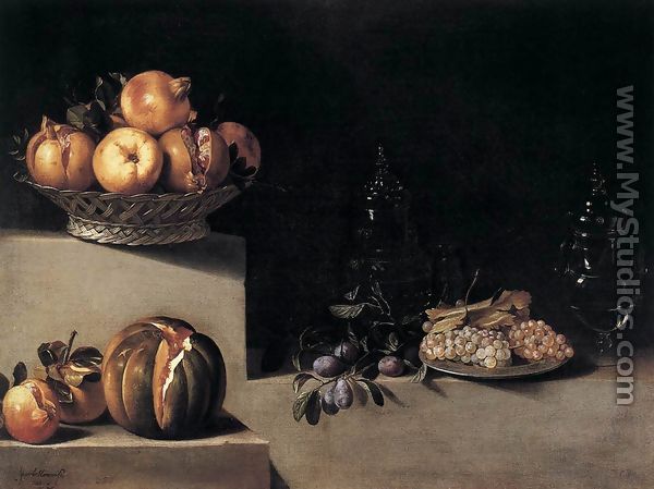 Still-Life with Fruit and Glassware 1626 - Juan Van Der Hamen