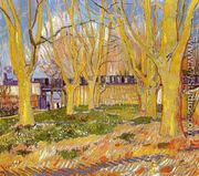 Avenue Of Plane Trees Near Arles Station - Vincent Van Gogh