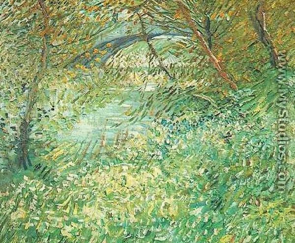 Banks Of The Seine With Pont De Clichy In The Spring - Vincent Van Gogh